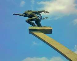 The monument got several nicknames in Indonesia like Truper as it looks like a statue of the parachutist, a Seven-Up man as the statue makes a shape o